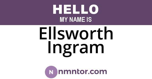 Ellsworth Ingram