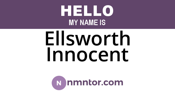 Ellsworth Innocent