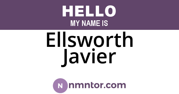 Ellsworth Javier