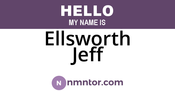 Ellsworth Jeff