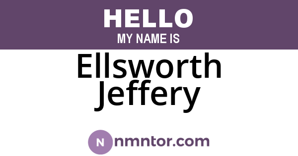 Ellsworth Jeffery
