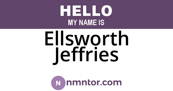 Ellsworth Jeffries