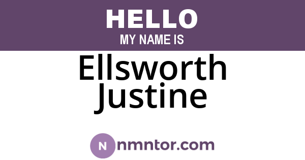 Ellsworth Justine