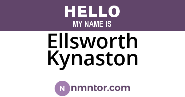 Ellsworth Kynaston