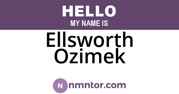Ellsworth Ozimek