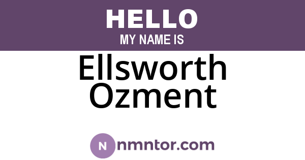 Ellsworth Ozment