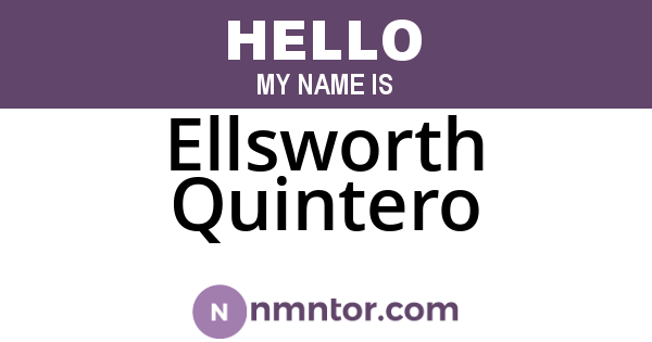 Ellsworth Quintero