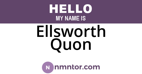 Ellsworth Quon
