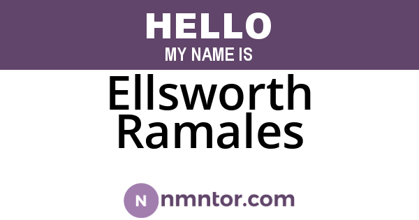 Ellsworth Ramales