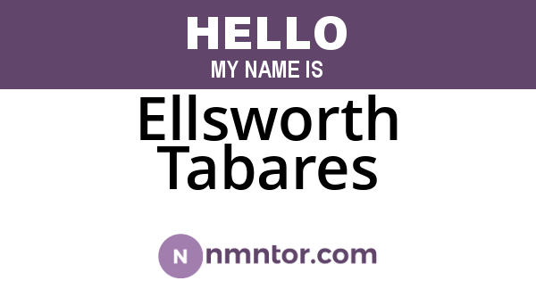 Ellsworth Tabares
