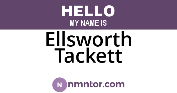 Ellsworth Tackett