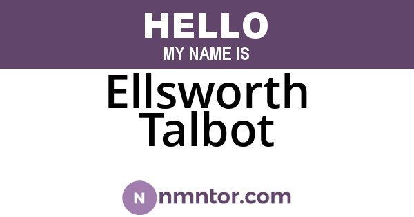 Ellsworth Talbot