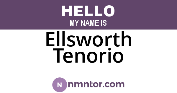 Ellsworth Tenorio