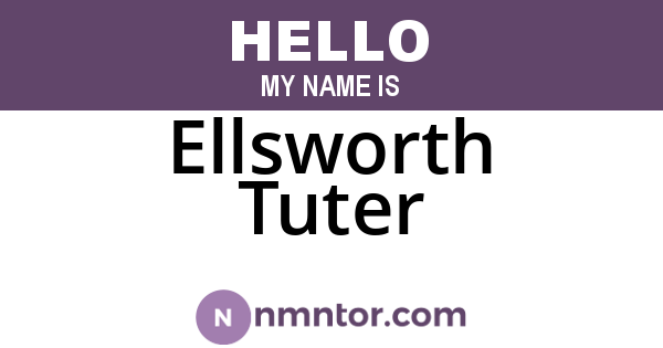 Ellsworth Tuter