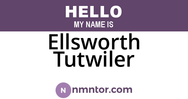 Ellsworth Tutwiler