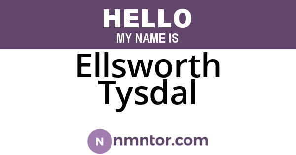 Ellsworth Tysdal