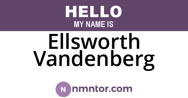 Ellsworth Vandenberg