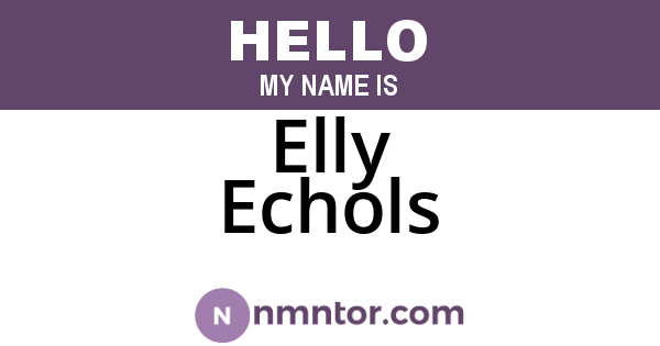 Elly Echols