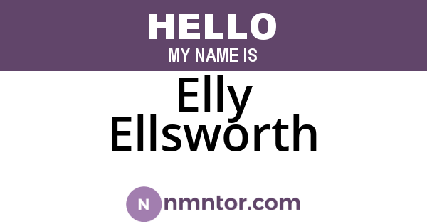 Elly Ellsworth