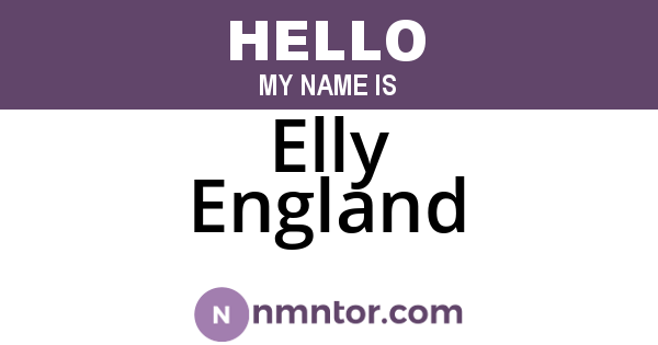 Elly England