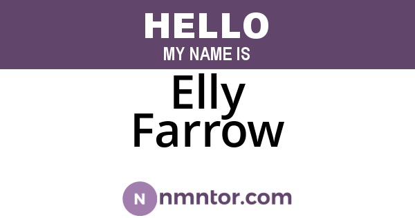 Elly Farrow