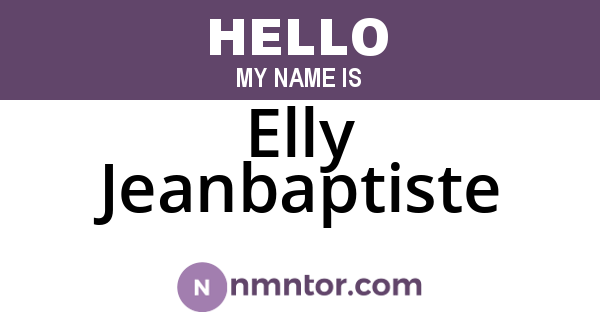 Elly Jeanbaptiste