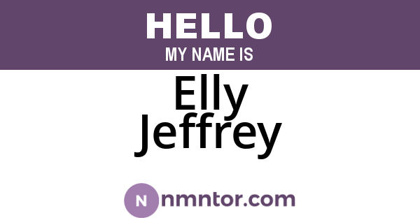 Elly Jeffrey