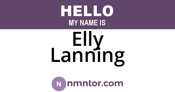 Elly Lanning