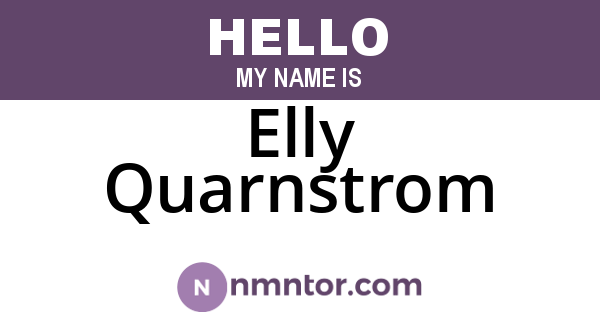 Elly Quarnstrom