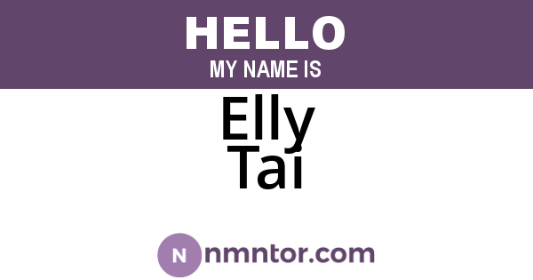 Elly Tai
