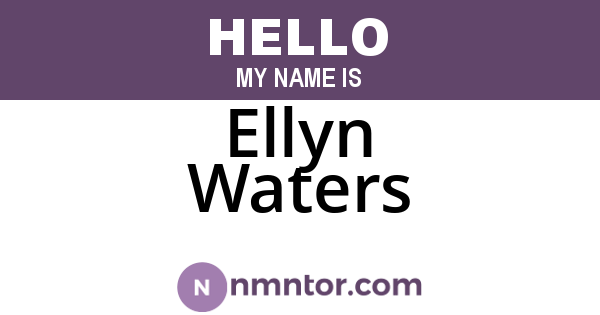 Ellyn Waters
