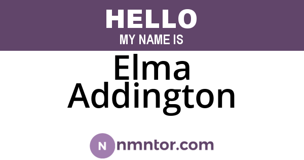 Elma Addington