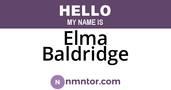 Elma Baldridge