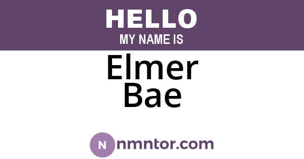 Elmer Bae