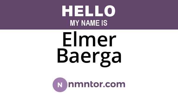 Elmer Baerga