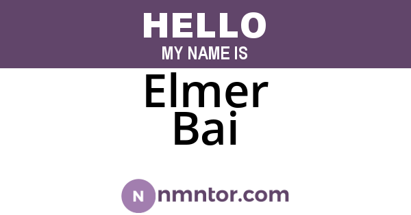 Elmer Bai
