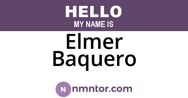 Elmer Baquero