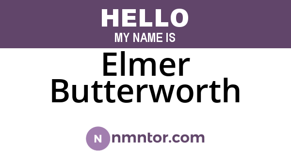 Elmer Butterworth