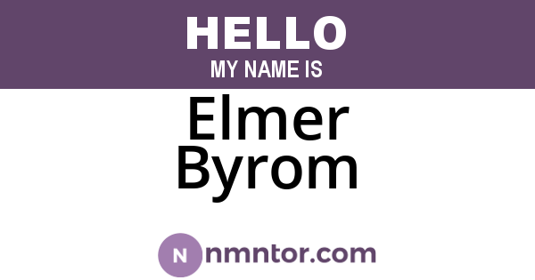 Elmer Byrom