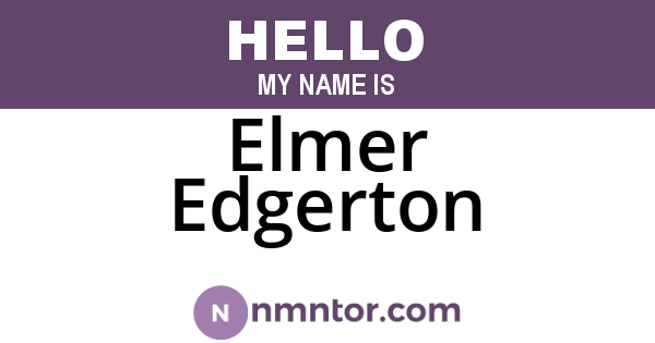 Elmer Edgerton