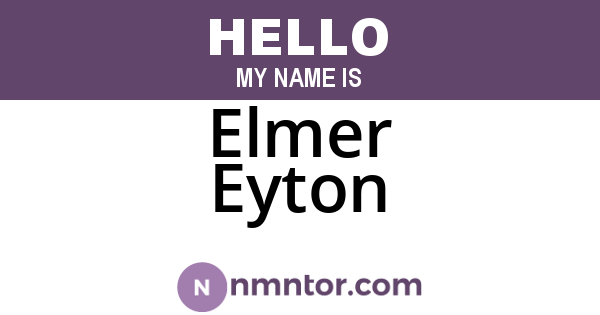 Elmer Eyton
