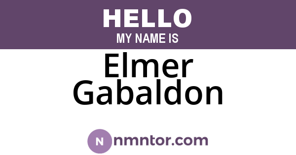 Elmer Gabaldon