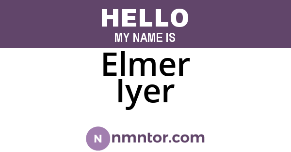 Elmer Iyer