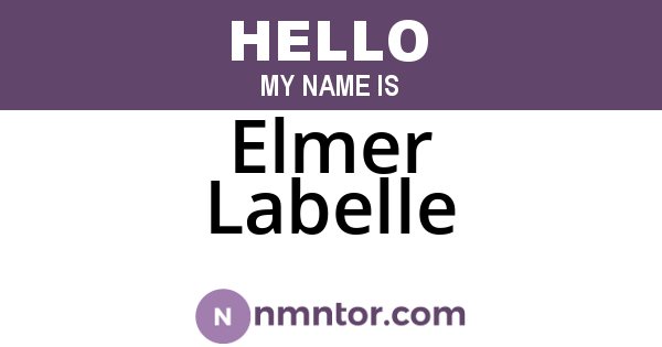 Elmer Labelle