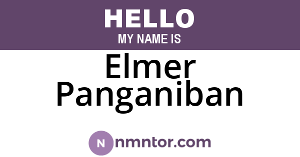 Elmer Panganiban