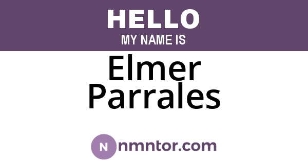 Elmer Parrales