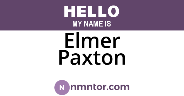 Elmer Paxton