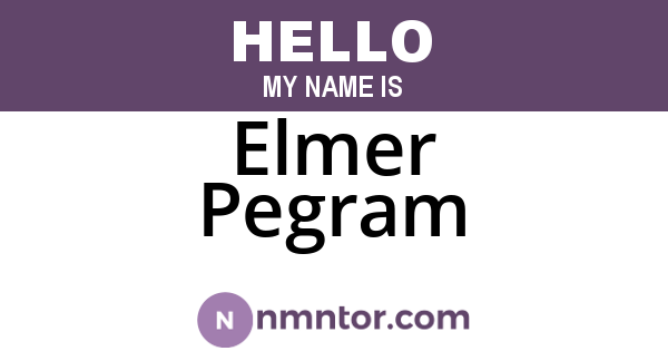 Elmer Pegram
