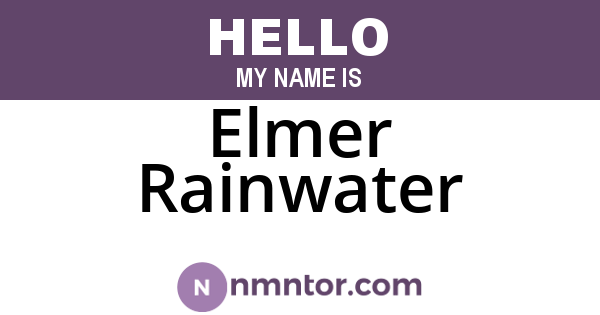 Elmer Rainwater