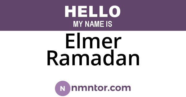 Elmer Ramadan
